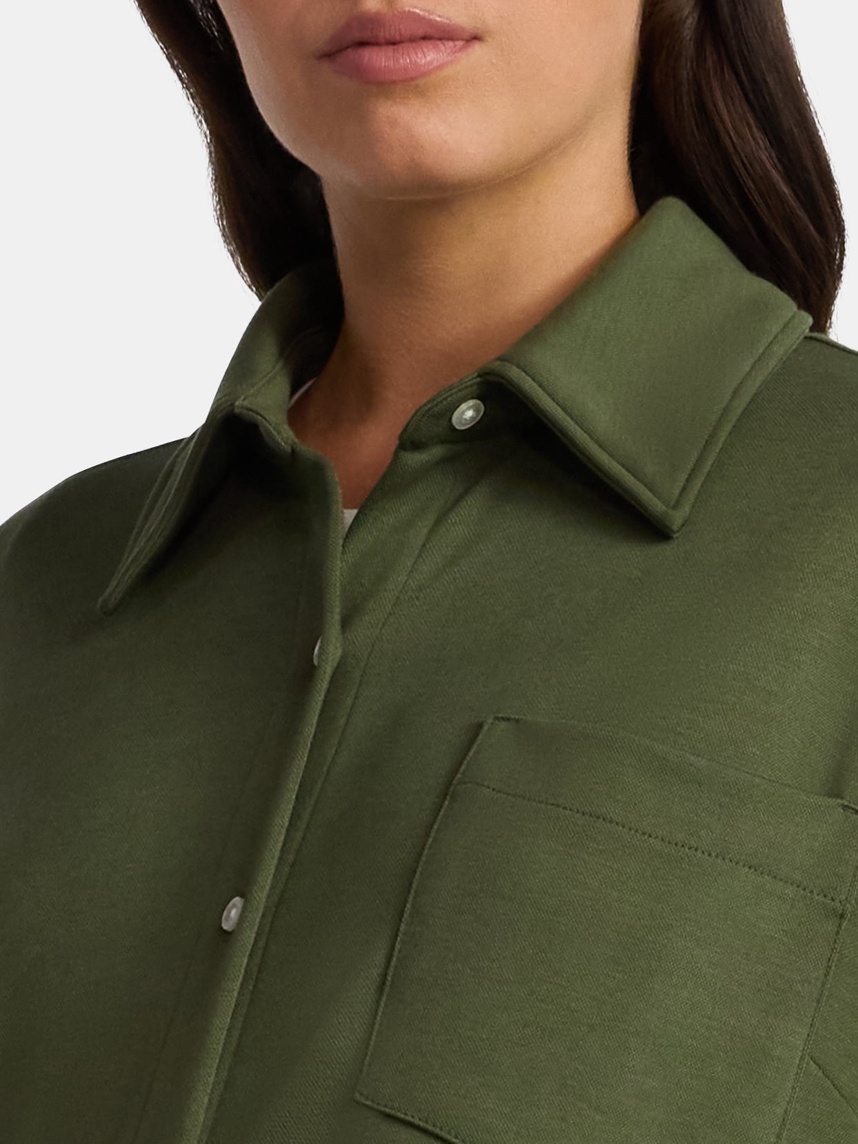 Time and Tru Women's Maternity Boyfriend Button Up Shirt with Long Sleeves, Size S~XXL