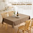thumbnail image 2 of Decorelia Solid Linen Dining Rectangular Table Cloth, Outdoor Waterproof Party Table Cover for Wedding, Picnics Table, Rectangle Easy to Clean Tablecloth(Oblong, 60 x 104 Inch (8-10 Seats), Coffee), 2 of 15