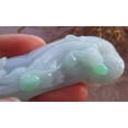 thumbnail image 4 of Certified Hand Carved Green Natural A Jade Jadeite Dragon Pi Xiu Ruyi Pendant Necklace, 4 of 11