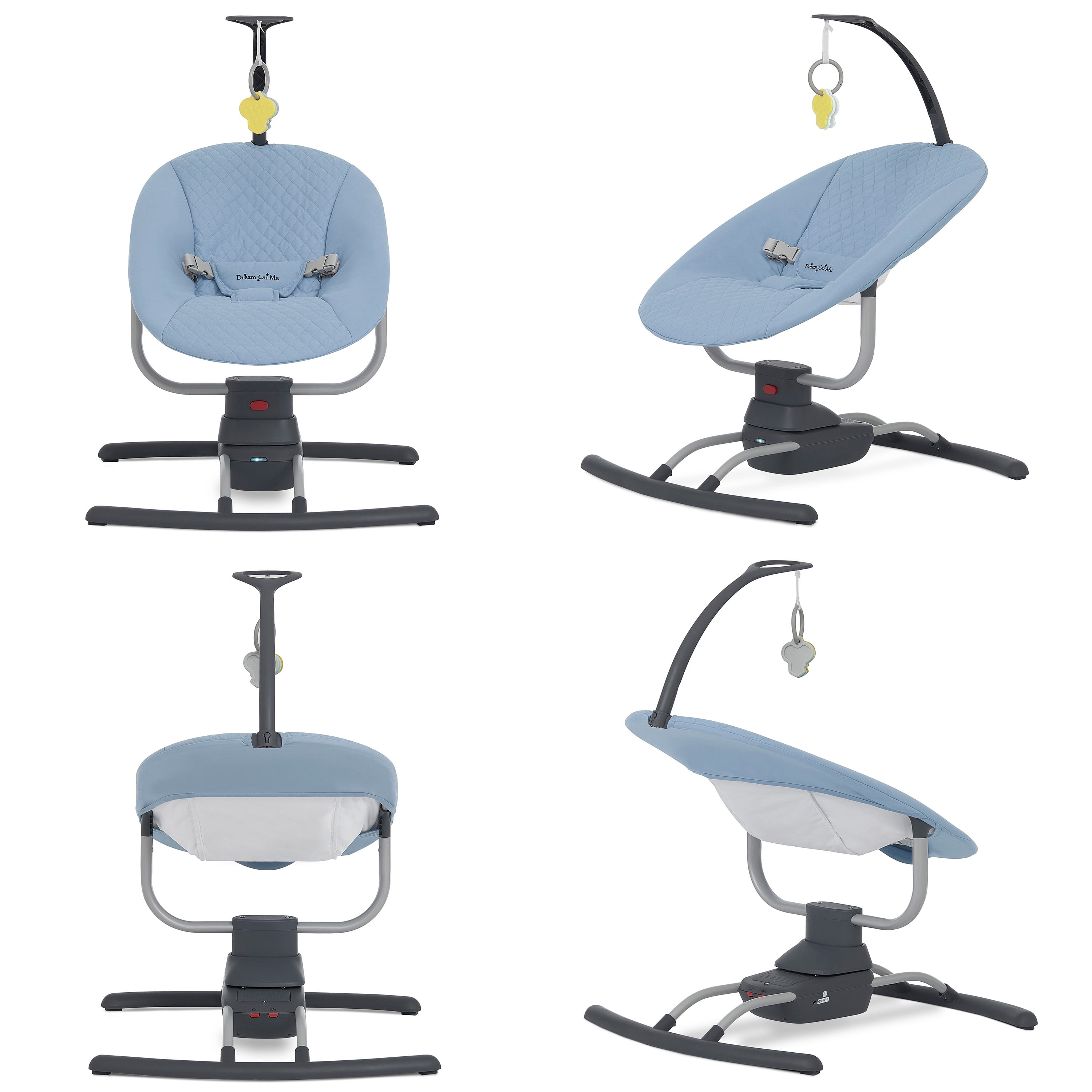Dream On Me Comfort Me Swing with music and vibration, Ash Blue