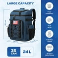 thumbnail image 3 of Maelstrom Backpack Cooler,Soft Lightweight Leakproof Cooler Backpack,35/50 Can Insulated Cooler Bag, 3 of 14