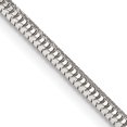 thumbnail image 1 of 925 Sterling Silver 2.5mm Diamond Cut Snake Chain Necklace Pendant Charm Round, 1 of 9