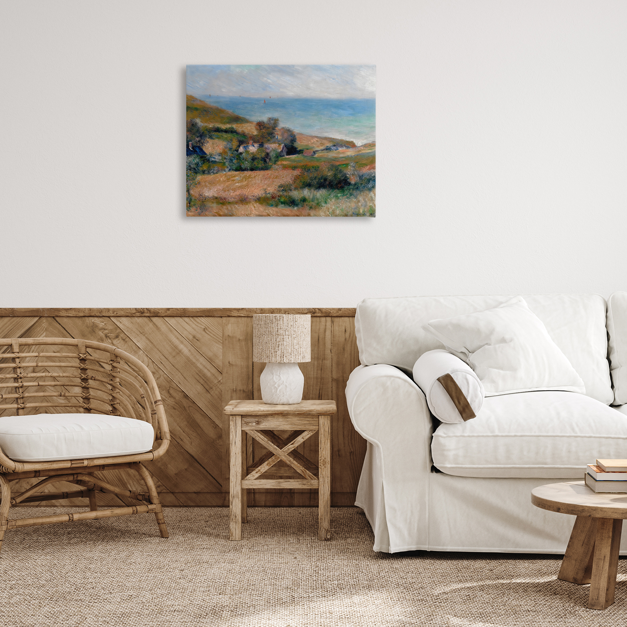 View Of The Seacoast Renoir Canvas Wall Art, design by Pierre-Auguste Renoir