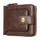 thumbnail image 1 of Methold Cartera horizontal cero con hebilla de cremallera de moda, cartera corta para hombre de gran capacidad, fácil de llevar Accesorios de disfraces D5993 Marrón oscuro, 1 of 6