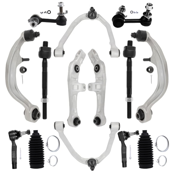 ECCPP 14PCS Front Suspension Kit for 2003-2009 for Nissan for 350Z 2003-2007 for INFINITI G35 Lower Control Arm and Ball Joint Assembly Outer Tie Rod End