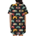 thumbnail image 3 of Naloa Retro Video Game Women's Short-Sleeved Pajama Set, Loungewear, Summer pajamas, Breathable Cozy - XX-Large, 3 of 9