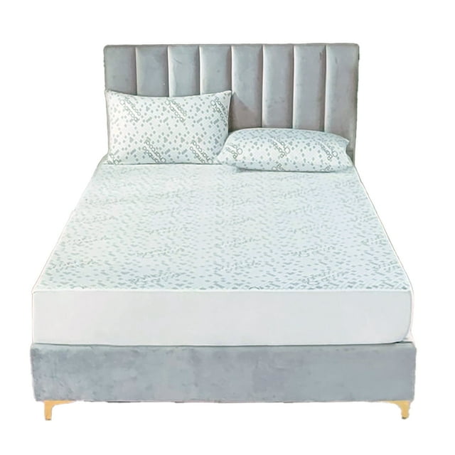 Cotton House - Charcoal Infused Mattress Protector, Waterproof, Double Size, White