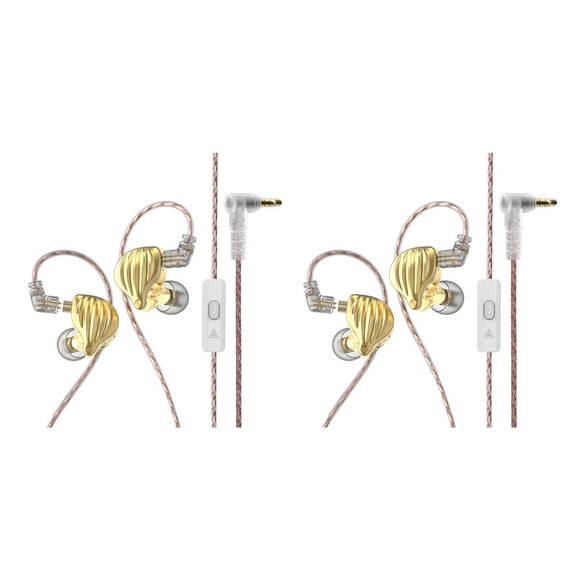 Auriculares intrauditivos Sidaley con cable desmontable de 3,5mm Oro con micrófono 2piezas