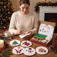 thumbnail image 5 of Christmas 3D Punch Needle Felt Art DIY Kit, Festive Wool Punch Embroidery Hoop Wall‑Hanging Craft Set, 5 of 6