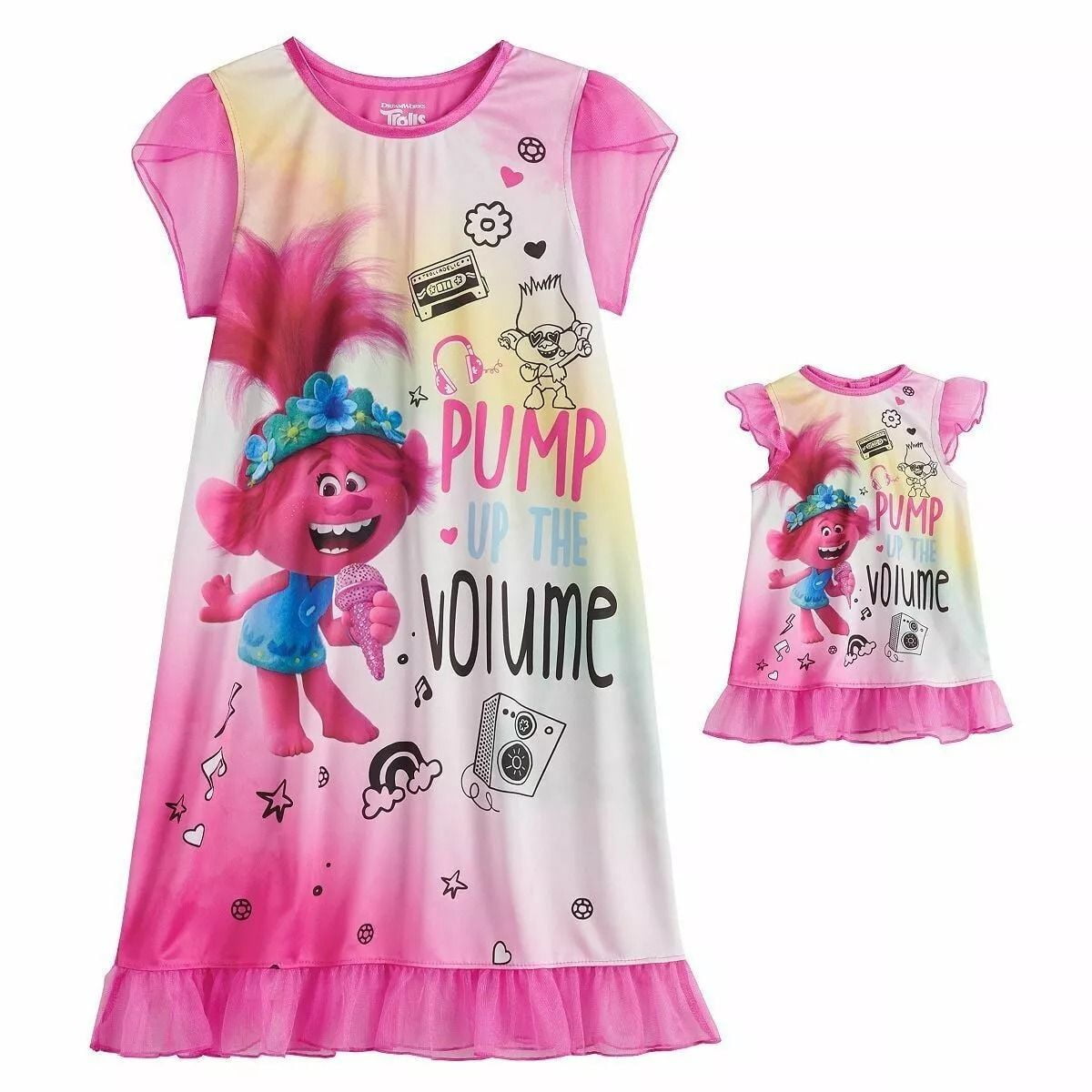 Trolls world tour pajamas girl sale