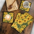 thumbnail image 5 of Sunflower Kitchen Oven Mitt and Pot Holder Sets 4 Pcs for Baking, Cooking and Grilling, Heat Resistant Up To 392 °F, 5 of 7