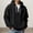 Black, variant on Quarter Zip Pullover Men Plus Size Long Sleeve Waffle Hoodies Oversized Drop Shoulder Casual Drawstring Sweatshirt Black XXL