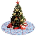 thumbnail image 3 of 48 Inch Christmas Tree Skirt – Velvet Plush Tree Mat, Soft Thickened Polyester with Red Ties, Single-Sided Printing, Available in 30in/36in/48in, Perfect for Holiday Xmas Tree Decoration, 3 of 7