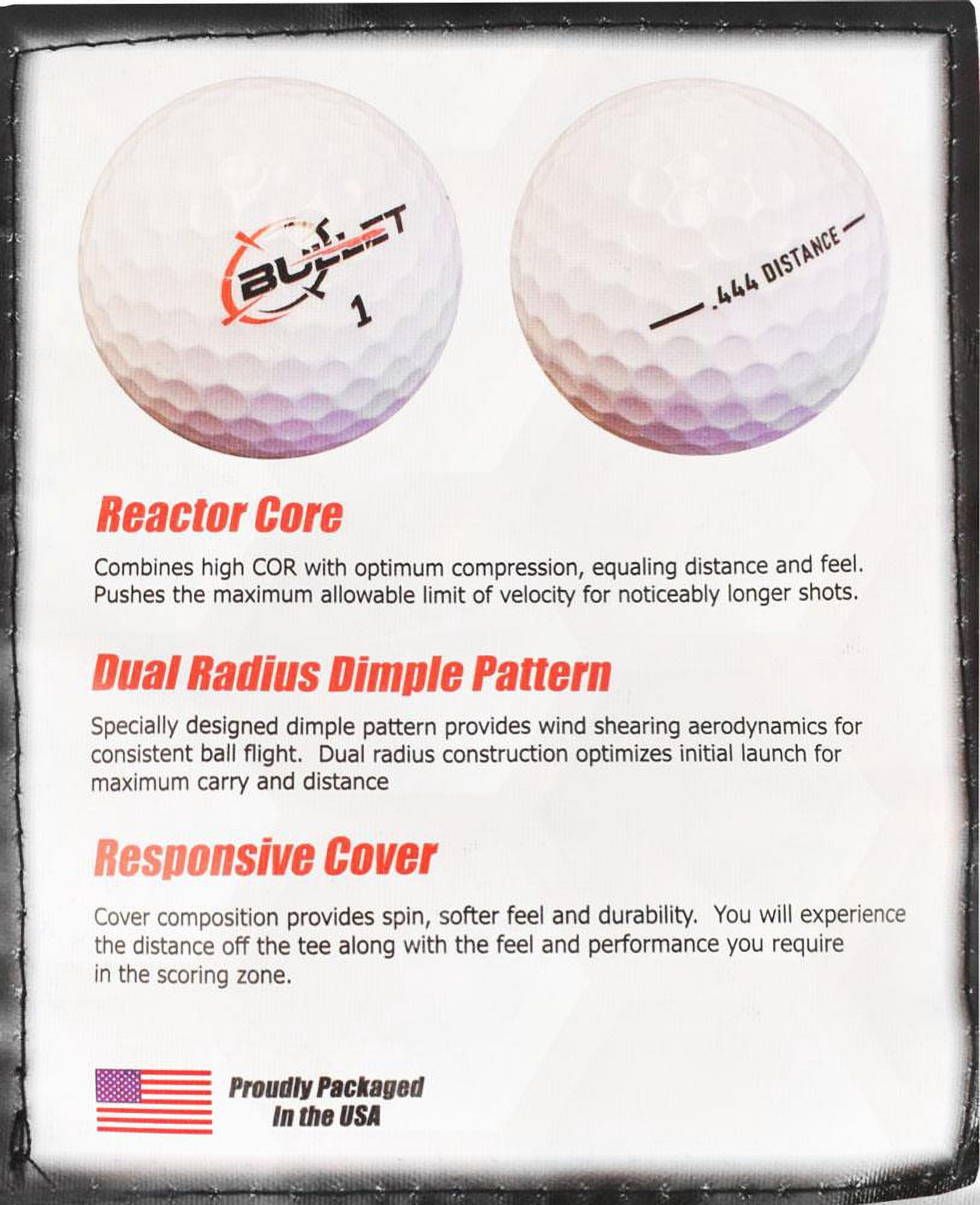 Bullet .444 Distance Golf Balls [30-Ball] White