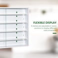 thumbnail image 3 of 5-Tier Display Cabinet, Glass Display Case with 2 Doors and Adjustable Shelves, Wall-Mounted Display Cabinet, White, 3 of 6