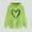 Green, variant on Blmnix Stretch Y2k Hoodie Business Work Love Heart Workout Tops for Women Loose Fit Hooded Hoodie Long Sleeve Tops