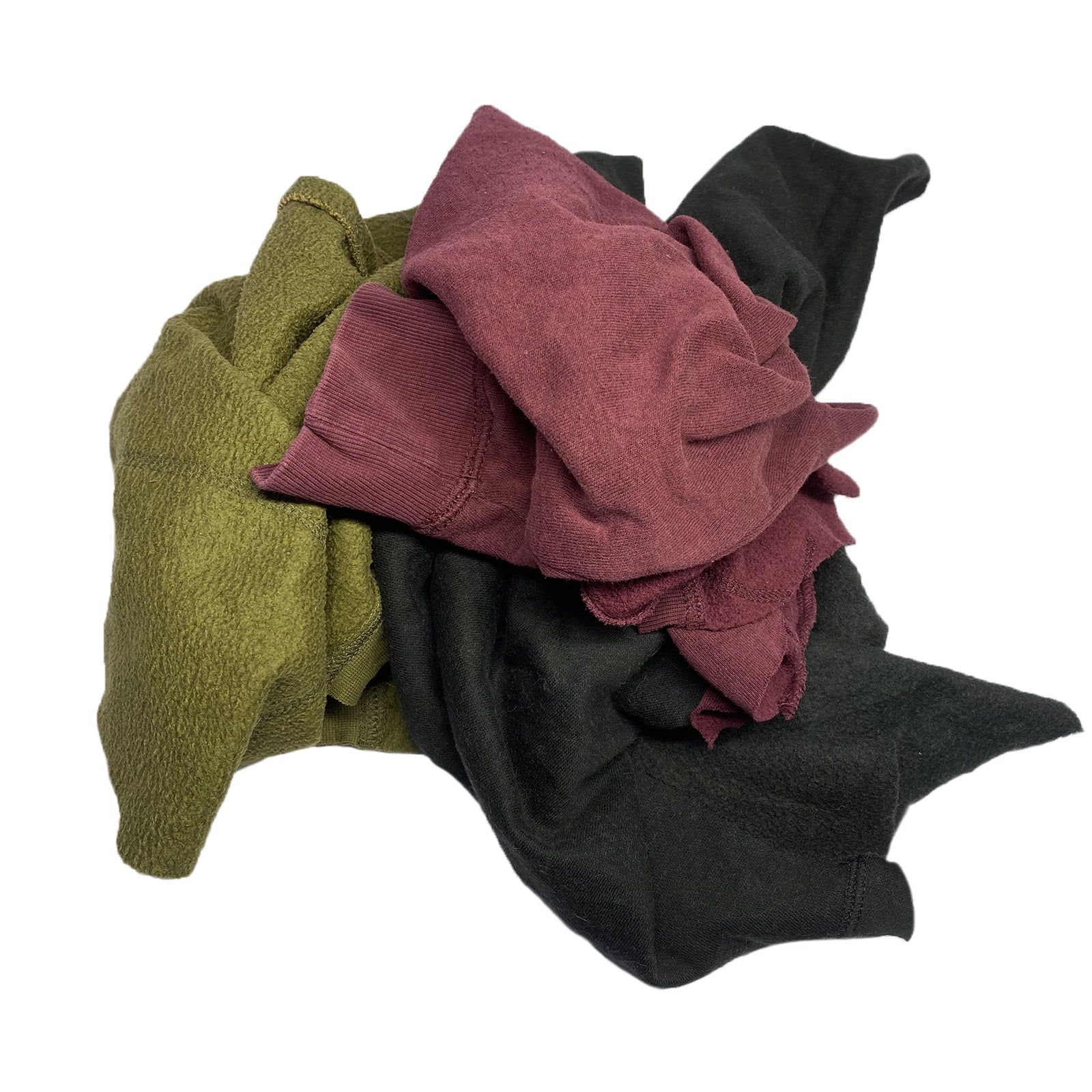 SupremePlus Recycled Color Fleece Rags for Wiping, Multipurpose Cleaning Cloth - 50 lbs. Box