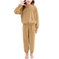 thumbnail image 2 of Bixock Toddler Girls 2 Piece Set Graphic Crew Neck Fleece Top and Jogger Pants Set Girls Fall Outfits Set Casual Soft Breathable Warm Sleepwear Homewear Kids Clothings 2-12 Years, 2 of 6