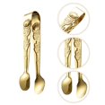thumbnail image 2 of Mini Pinzas Para Servir, Pinzas Para Cubitos De Azúcar De Acero Inoxidable Con Patrón De Rosa De 4 Pulgadas, Pinzas Para Hielo Pequeñas Plateadas Para Fiesta De Té Y Café (Dorado), 2 of 5