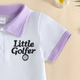 thumbnail image 6 of Xyant Toddler Girl Sports Outfit Short Sleeve Lapel Tops Tennis Mini A Line Skirt Little Girl Casual Cute 2 Pcs Clothes Set (Purple,2-3 Years), 6 of 7