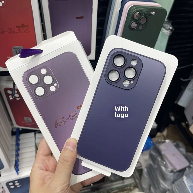 Funda de vidrio esmerilado de primera calidad para iPhone 15, 14 Pro Max, 13, 12 y 11, protección antihuellas de alta calidad
