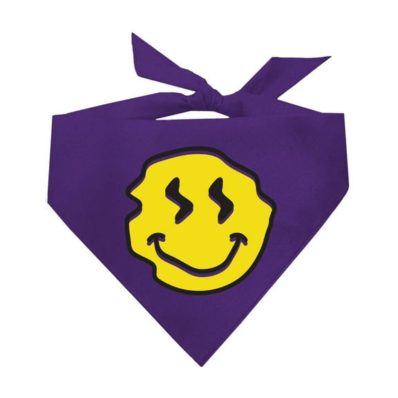 Trippy Smile Triangle Dog Bandana