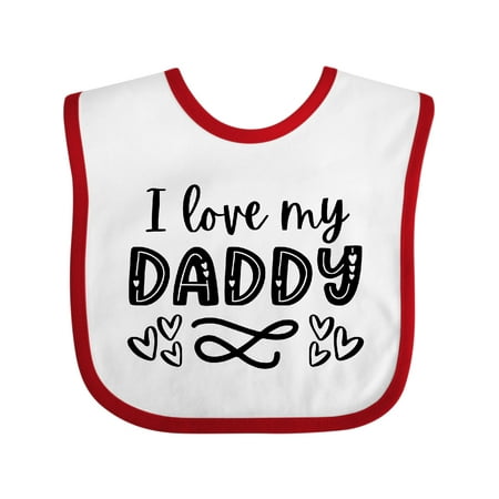 

Inktastic I Love My Daddy with Hearts Gift Baby Boy or Baby Girl Bib