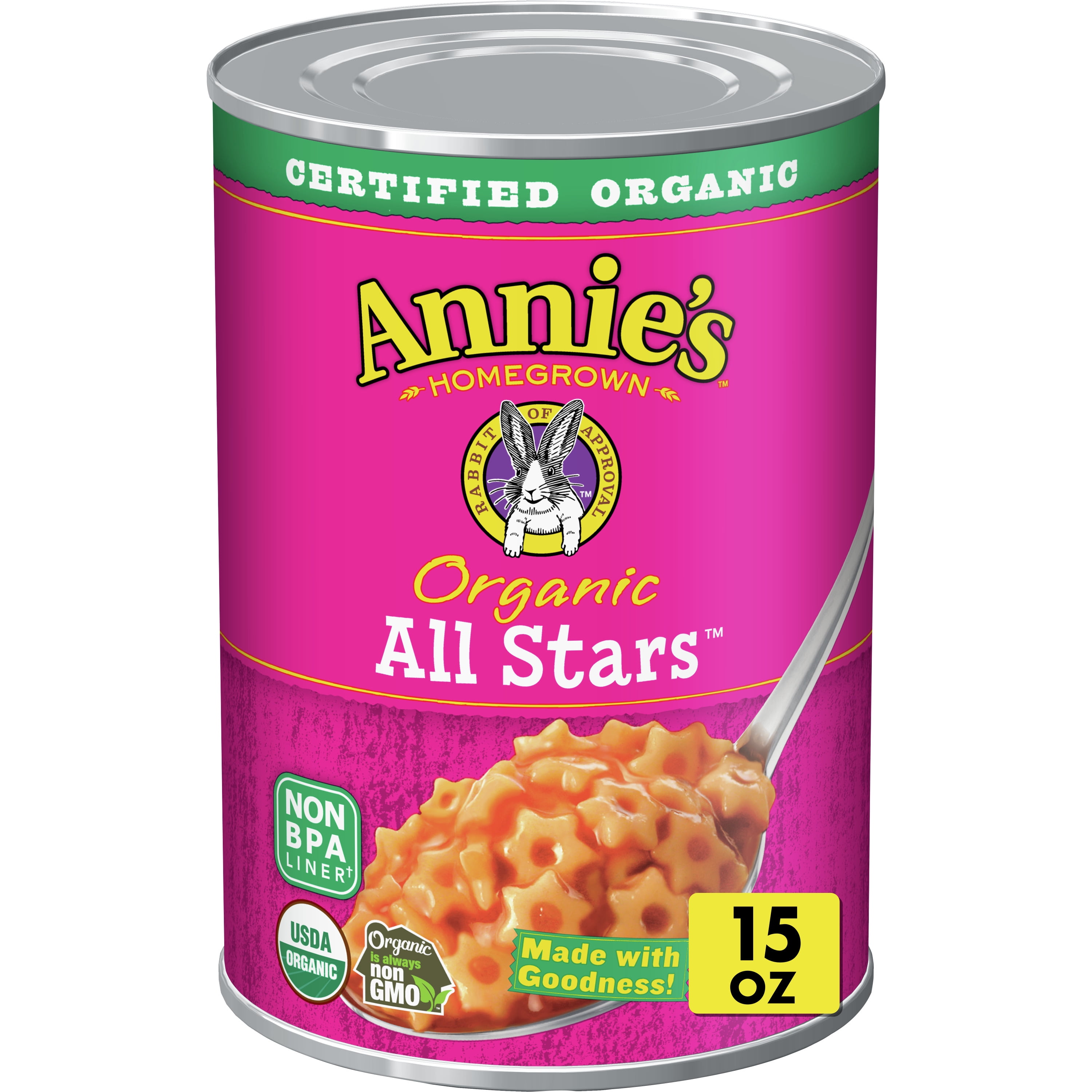 Annie's Organic Pasta All Stars Pasta, 15 oz Can