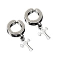 thumbnail image 1 of 1PCS Trendy Geometric Dangle Earring None Piercing Dangle ear stud Ear Titanium Steel Single Ear Stud Earring Clips, 1 of 8