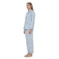 thumbnail image 3 of GLOBAL Women's 100% Cotton Flannel Pajama Set - Cozy Winter 2-Piece Loungewear with Button-Down Top & Pants, Size S-3XL, 3 of 7