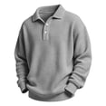thumbnail image 3 of cocolona Button Down Casual Pullover Sweatshirts for Boys Lightweight Loose Casual Long Sleeve Collared Tops Sizes 3-14, 3 of 9