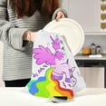 thumbnail image 2 of Funny Unicorn Pooping Rainbow Kitchen Dish Towels Set of 1, Cartoon Washable Tea Towels Dishcloths Lint-Free 18x28 Inch Fast Drying for Kitchen Restaurant Bar Clean, 2 of 6
