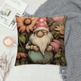 thumbnail image 2 of Spring Summer Gnome Lumbar Decorative Throw Pillow Cover Rectangular Pink Sunflower Outdoor Home Decor, Floral Flower Diamonds Butterfly Seasonal Couch Cushion Case, 2 of 5