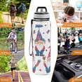 thumbnail image 7 of Gnome American Flags Sports Water Bottle Portable Travel Mug 32oz BPA Free Leak Proof Straw Transparent Tritan for Gym Yoga Cycling Camping, 7 of 7