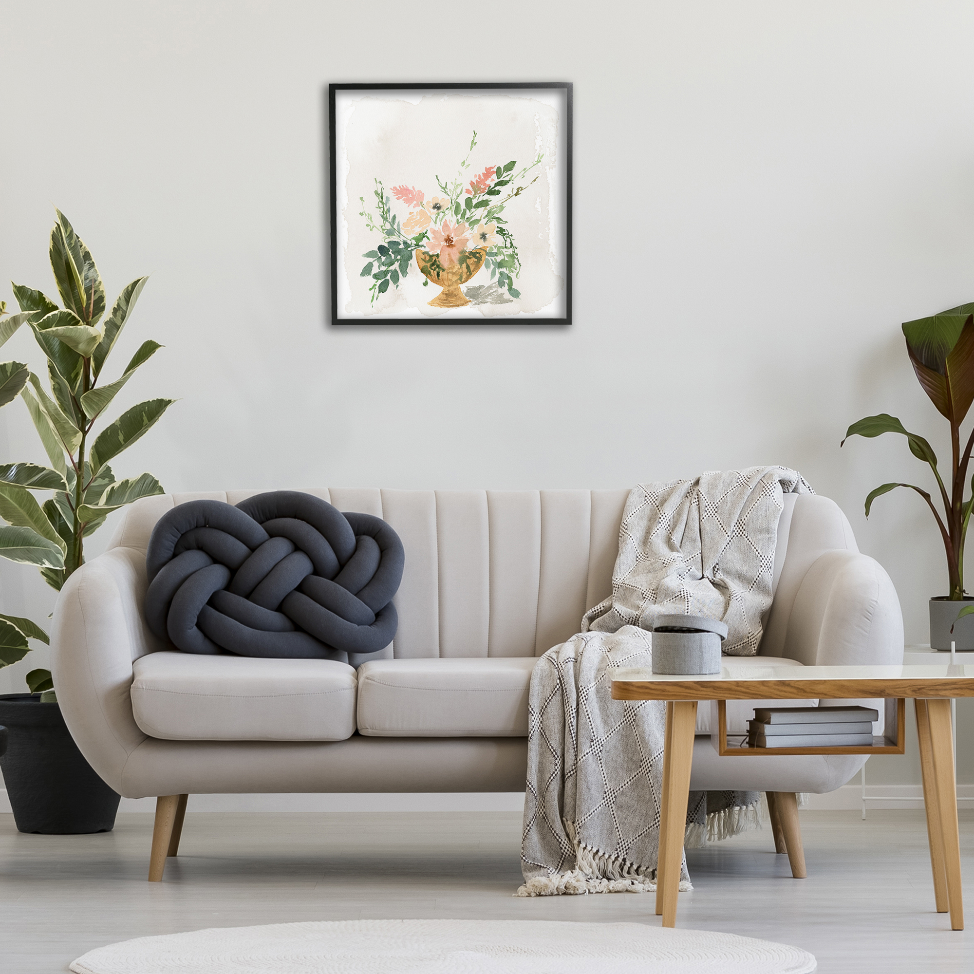 Stupell Industries Sunday's Best Florals Botanical & Floral Painting Black Framed Art Print Wall Art, 24 x 24