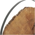 thumbnail image 4 of 18", 15"H Brown Wood Handmade Live Edge Slab Abstract Sculpture with Black Metal Rings, by DecMode (2 Count), 4 of 12