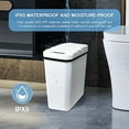 thumbnail image 6 of Automatic Touchless Bathroom Trash Can with Lid White Slim Narrow Plastic Smart Motion Sensor Covered Garbage Can, 6 of 6