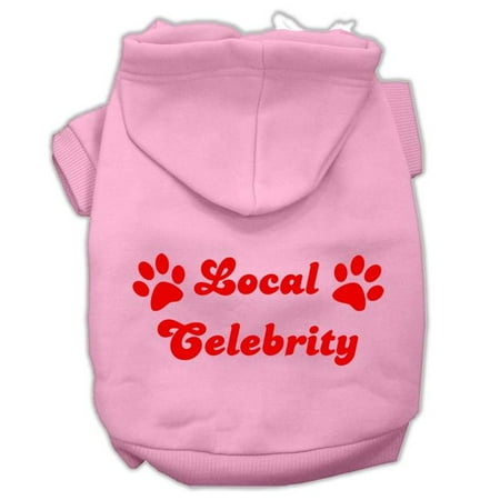 Local Celebrity Screen Print Pet Hoodies, Pink - Medium 12