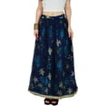thumbnail image 4 of Bimba Women White Maxi Long Flaired Skirt Wth Lining Casual Cotton Summer Skirts, 4 of 6