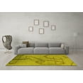 thumbnail image 3 of Ahgly Company Machine Washable Indoor Rectangle Oriental Yellow Industrial Area Rugs, 7' x 10', 3 of 4