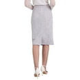 thumbnail image 3 of INSPIRE CHIC Women's Tweed Skirt High Waist Elegant Work Office Midi Pencil Skirts S Light Purple, 3 of 5