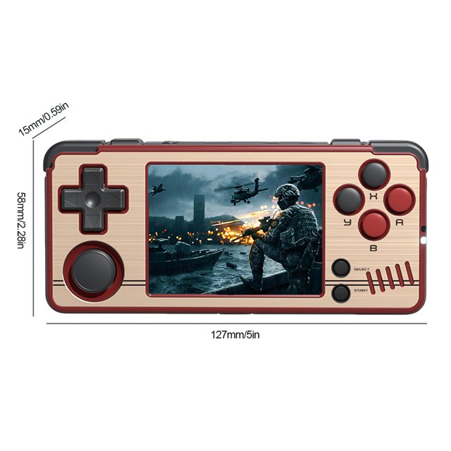 Consola de videojuegos portátil retro DQrwqpou Pantalla IPS de 28 pulgadas Rojo