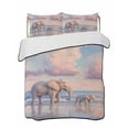 thumbnail image 2 of Beach Elephant Twin XL Size Down Alternative Comforter,Lightweight Comforter Quilt Bedding Set with Pillow Shams Natural Seaside Scenery Modern Paint Art Bed Comforter Duvet Insert 68"x98", 2 of 7