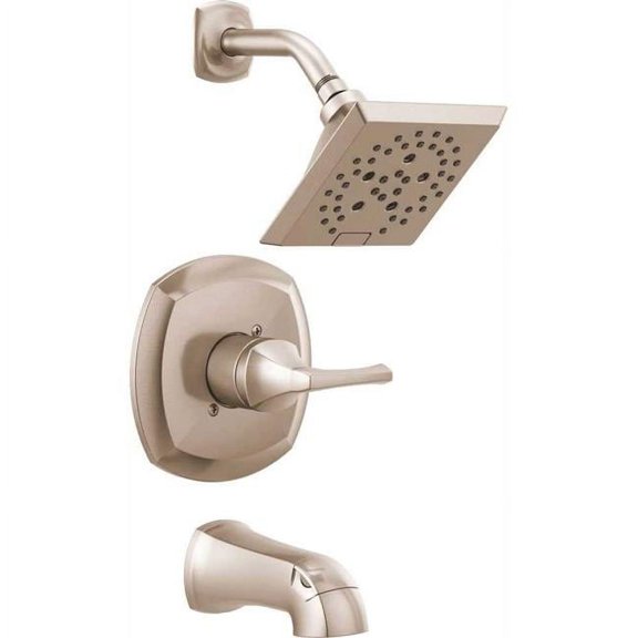 Delta 144770-SP Portwood Single-Handle 5-Spray Tub & Shower Faucet, Brushed Nickel