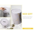thumbnail image 3 of Clispeed White Marble Pattern Tinplate Bank Saving Pot Money Box 1 Set, 3 of 8
