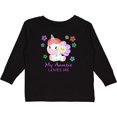 thumbnail image 3 of Inktastic My Auntie Loves Me- cute unicorn Boys or Girls Long Sleeve Toddler T-Shirt, 3 of 5