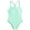 Mint Green, variant on Aocisk One-Piece Swimsuit Girls Swimsuit for Hot Beach Pool Party Rash Guard Swimwear Age 8-12 Years Girls Bathing Suit Hot Pink 11-12 Years