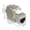 thumbnail image 4 of Paquete de 8, conectores de cable Ethernet RJ45 Cat 6A de 180 grados con escudo de metal, 4 of 7