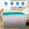 thumbnail image 4 of Gray Teal Green Cooling Blanket, Lightweight Breathable Summer Throw Blanket with Double Sided Cold Effect, Modern Gradient Geometric Picnic Beach Blankets Bed Sheet for Hot Sleepers 30"x40", 4 of 8