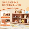 thumbnail image 3 of VEVOR Cubby Mobile Tray Storage Cabinet, 5-Compartment Cubby Storage Shelf, Cubby Storage Cabinet 2-shelf, Classroom Cubbies, Classroom Furniture for Home, Daycare and Preschool, Natural, 3 of 9